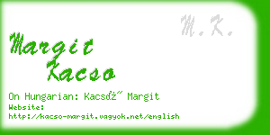 margit kacso business card